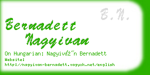 bernadett nagyivan business card